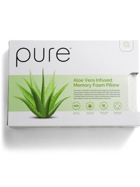 Pure Aloe Vera Infused Memory Foam Pillow - Green